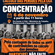 Protesto contra a alteração do cálculo das pensões pela CGA