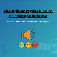 Alteração ao regime jurídico  da educação inclusiva